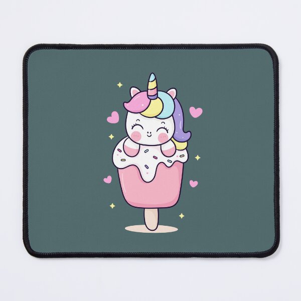 Item preview, Cute Kawaii Unicorn with Delicious Ice Cream designed and sold by OFMdesigns.