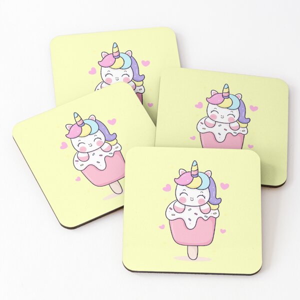 Item preview, Cute Kawaii Unicorn with Delicious Ice Cream designed and sold by OFMdesigns.