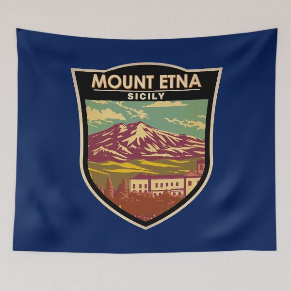 Item preview, Mount Etna Sicily Badge designed and sold by KrisSidDesigns.