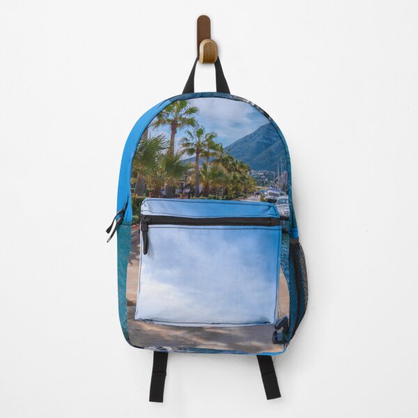 Item preview, Denia Spain Marina with Mountain Vew and Palm Trees designed and sold by acceleratorhams.