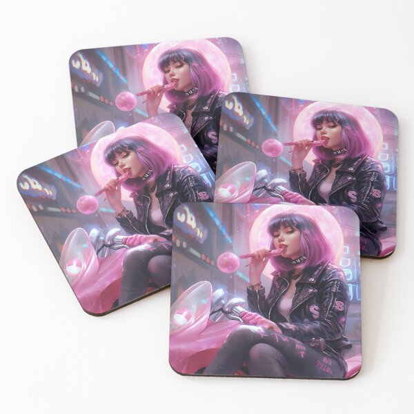 Item preview, Bubblegum Girl - cyberpunk pop art designed and sold by Istarfal.
