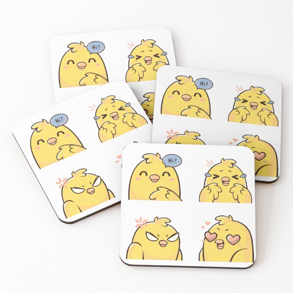 Item preview, Kawaii Chicken Emotes Stickers designed and sold by CuteFrogCreates.
