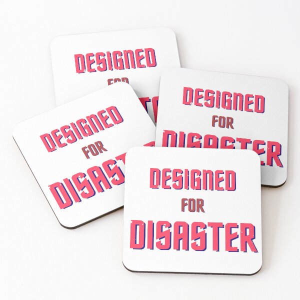 Item preview, Slogan "designed for disaster" in magenta designed and sold by Time4Space.