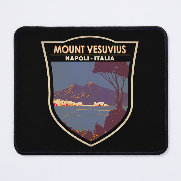 Item preview, Mount Vesuvius Gulf of Naples Badge designed and sold by KrisSidDesigns.