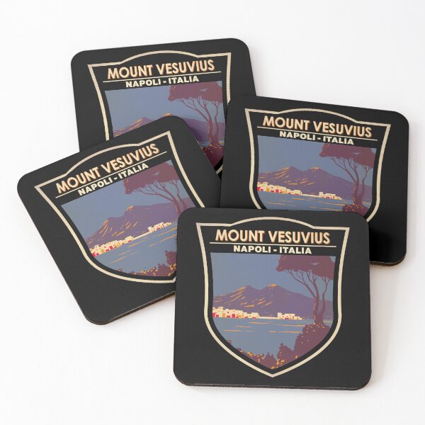 Item preview, Mount Vesuvius Gulf of Naples Badge designed and sold by KrisSidDesigns.