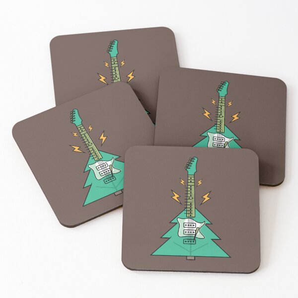 Item preview, Electric green guitar on christmas tree  designed and sold by Donutlovers.