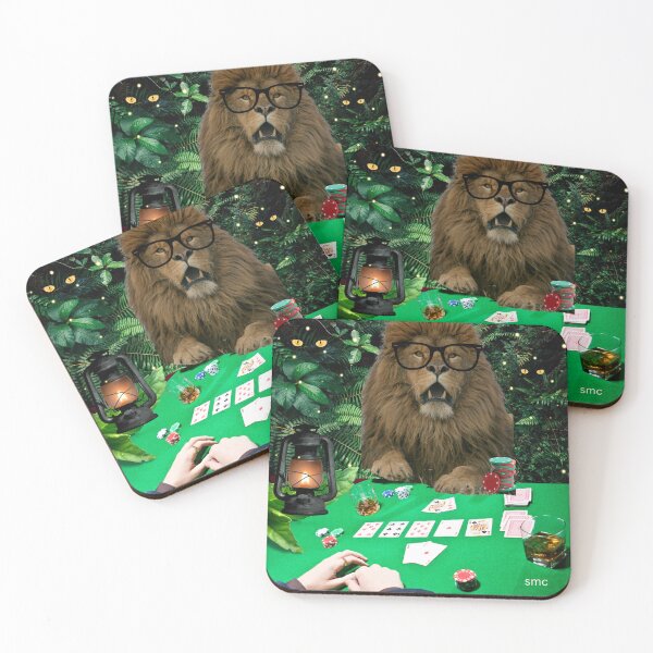 Item preview, Lion Playing Poker designed and sold by Scotti Cohn.