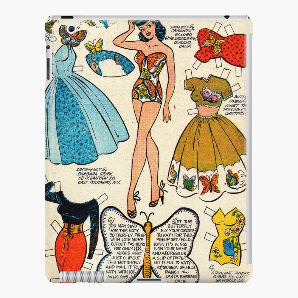 Katy Butterfly Pin Up and Fashions (1955) - Vintage Paper Doll | Greeting  Card