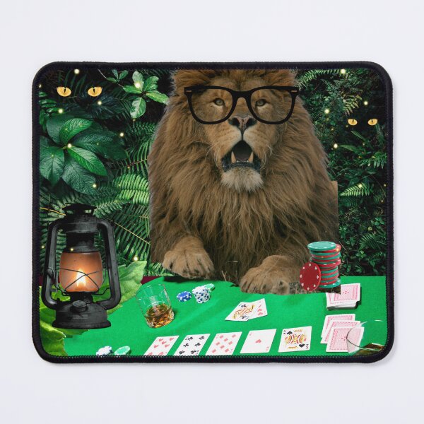 Item preview, Lion Playing Poker designed and sold by Scotti Cohn.