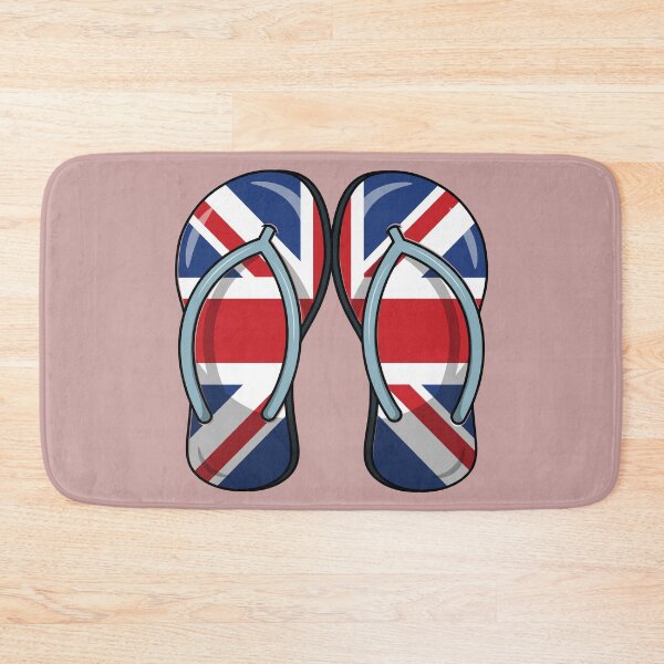 Item preview, Great Britain flag on flip flop summer sandals  designed and sold by Donutlovers.