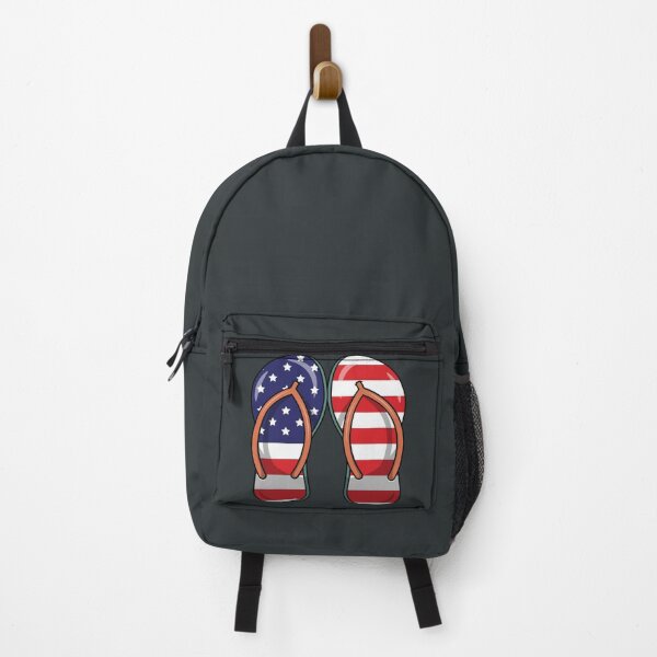 Item preview, American flag on flip flop sandals  designed and sold by Donutlovers.