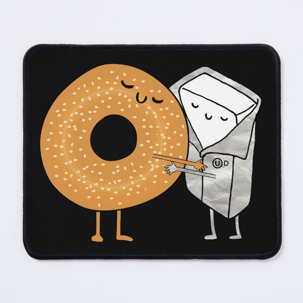 Item preview, Bagel And Cream Cheese Hugging - Kawaii Jewish Food  designed and sold by JoBella-Designs.