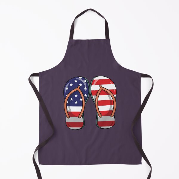 Item preview, American flag on flip flop sandals designed and sold by Donutlovers.