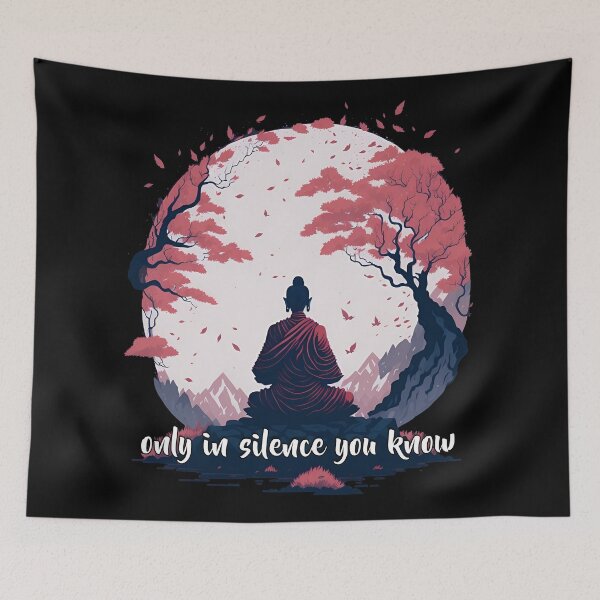 Item preview, Only in Silence Buddha designed and sold by ZenStickConcept.