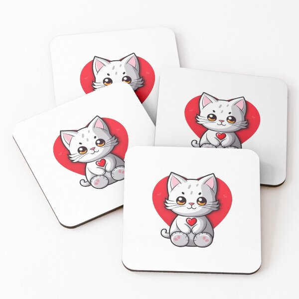 Item preview, Cute Cat Valentines Day Stickers designed and sold by SuccessSK.