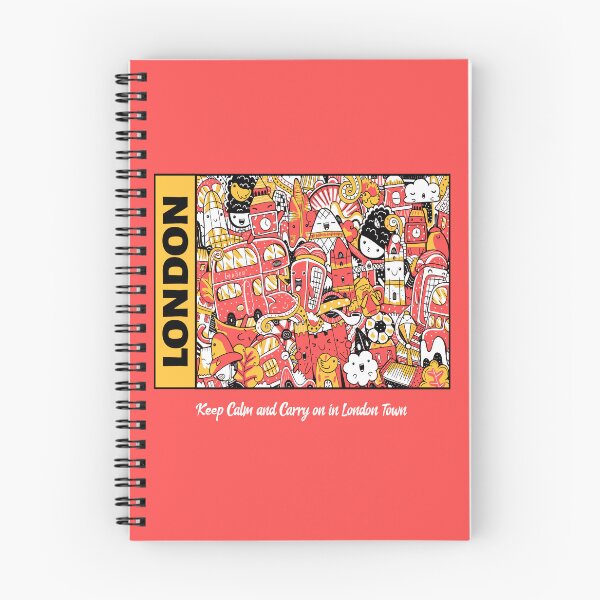 Item preview, Keep Calm and Carry on in London Town doodle pattern designed and sold by rdxart.
