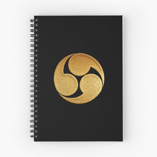 Item preview, Gold Migi Mitsu Tomoe Kamon designed and sold by Takeda-art.