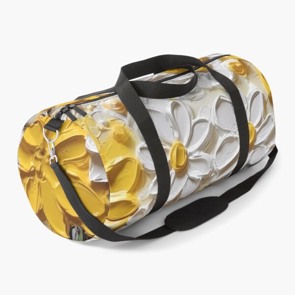 Item preview, Yellow and white flowers artistic texture impasto brush strokes abstract decorative painting01 designed and sold by UnaWu533.