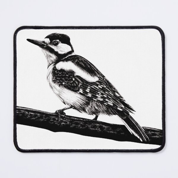 Item preview, Great spotted woodpecker illustration designed and sold by LorenDowding.