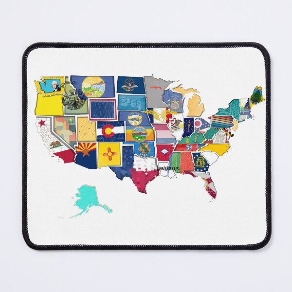 Item preview, USA Custom Map: Iconic Symbols designed and sold by vdwaltDesign.