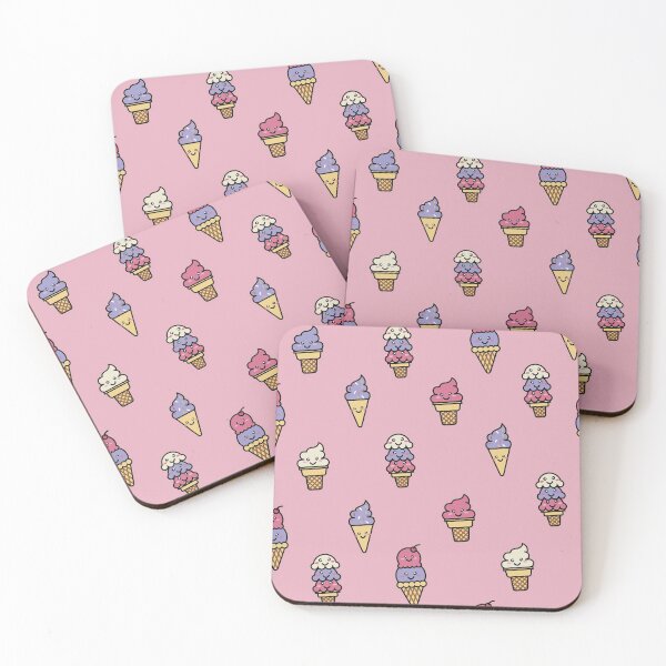 Item preview, Kawaii Ice Cream Pattern designed and sold by latheandquill.