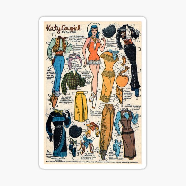 Item preview, Katy Cowgirl Fashions (1955) - Vintage Paper Doll designed and sold by SALON DES ARTS.