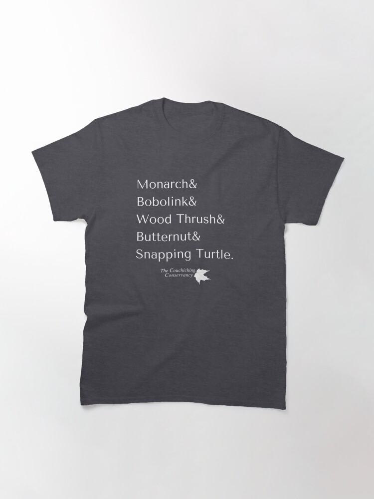 Thumbnail 2 of 7, Classic T-Shirt, Couchiching Conservancy Species at Risk we Protect designed and sold by Couchiching Conservancy.