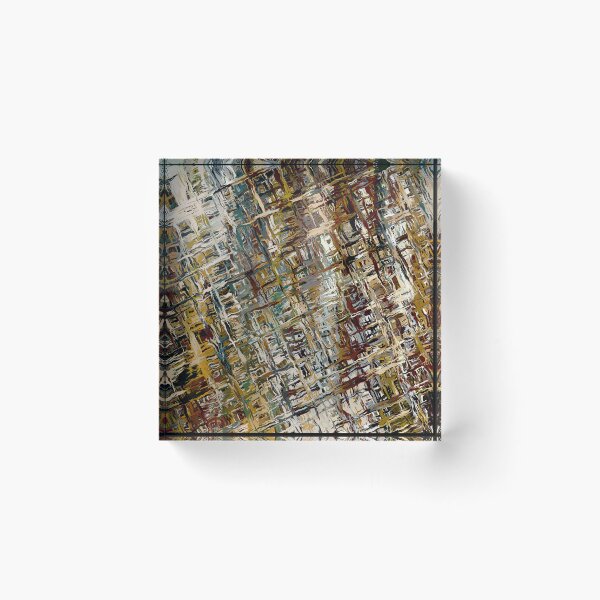 Item preview, Gold Brown & Cream Coloured Crosshatch Abstract Pattern designed and sold by Trevor Hirst.