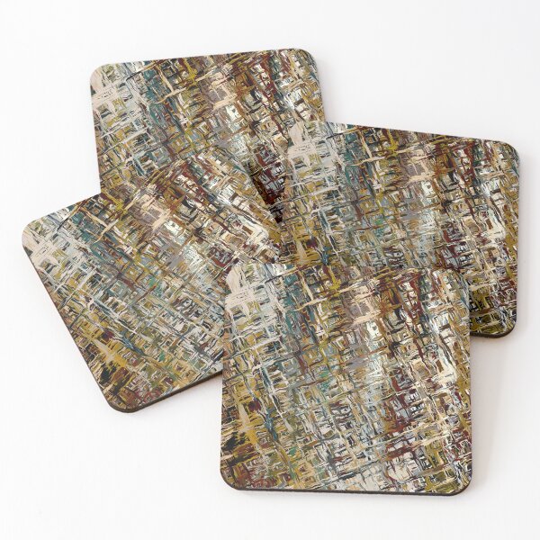Item preview, Gold Brown & Cream Coloured Crosshatch Abstract Pattern designed and sold by Trevor Hirst.
