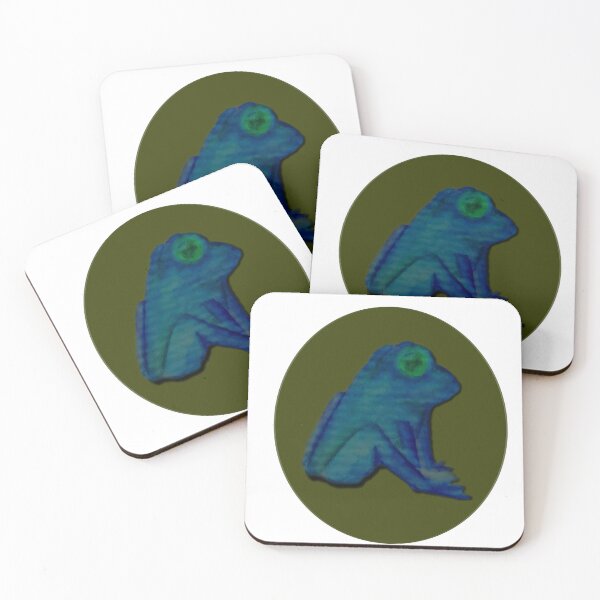Item preview, Cyaian Frog - watercolor pop art  designed and sold by JewelsNova.