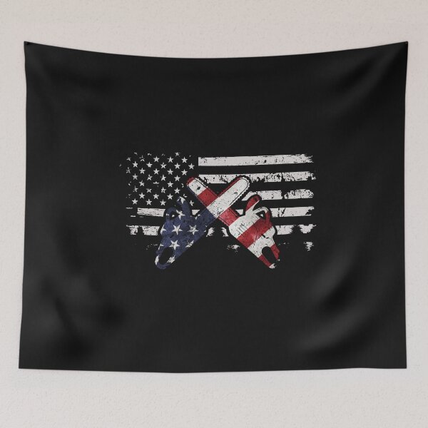 Item preview, Chainsaw-Usa-flag / Tree Surgeon / Logger / Chainsaw / Arborist  designed and sold by Tee Hub.
