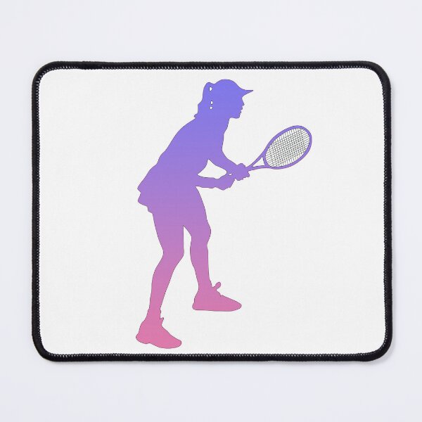 Item preview, Chica de tenis en posición lista | Rosado y morado designed and sold by BigCityTennis.