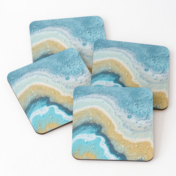 Item preview, Abstract background with light blue and yellow acrylic paint designed and sold by MTShoppingLine.