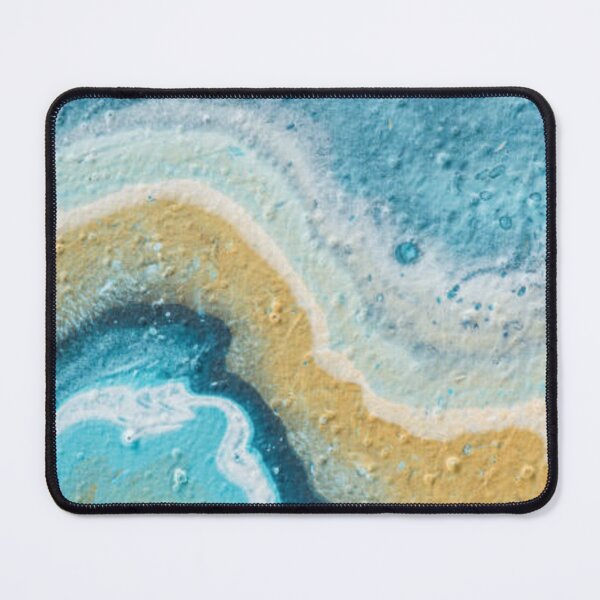 Item preview, Abstract background with light blue and yellow acrylic paint designed and sold by MTShoppingLine.
