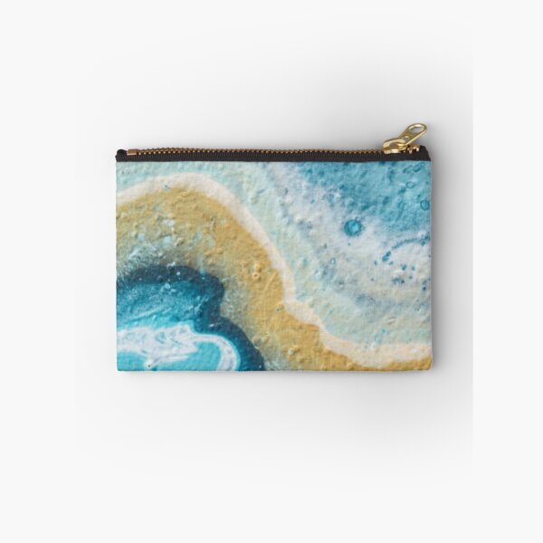Item preview, Abstract background with light blue and yellow acrylic paint designed and sold by MTShoppingLine.