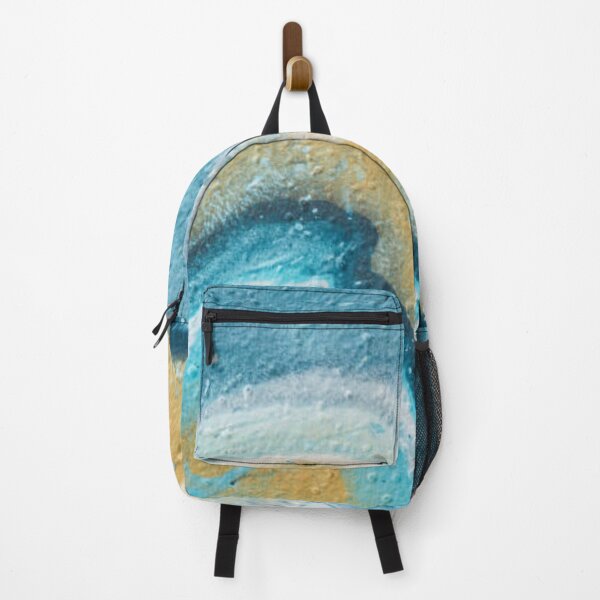 Item preview, Abstract background with light blue and yellow acrylic paint designed and sold by MTShoppingLine.