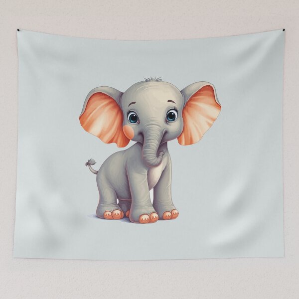 Item preview, Cute Cartoon Baby Elephant Boo designed and sold by JFFStore.