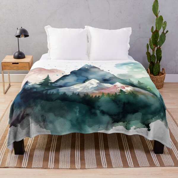 Item preview, WATERCOLOR MOUNTAIN LANDSCAPE designed and sold by rvincenzi.