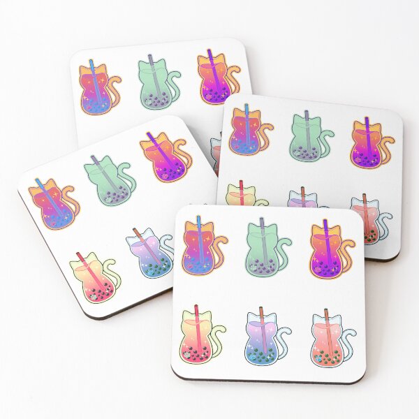 Item preview, Kawaii Bubble Tea Cat Boba Cat Stickers designed and sold by CuteFrogCreates.