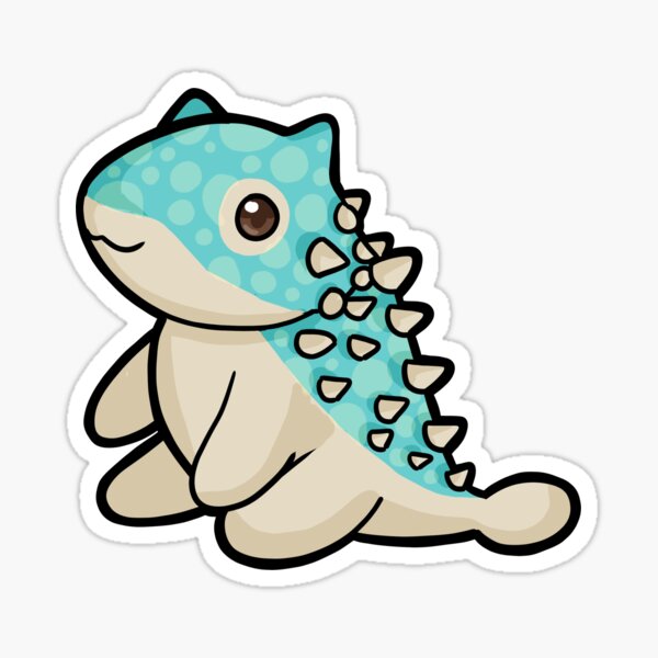 Vista previa del artículo con la obra «Spikey Boi Cute Ankylosaurus Dino Dinosaurio», diseñado y vendido por hugadino.