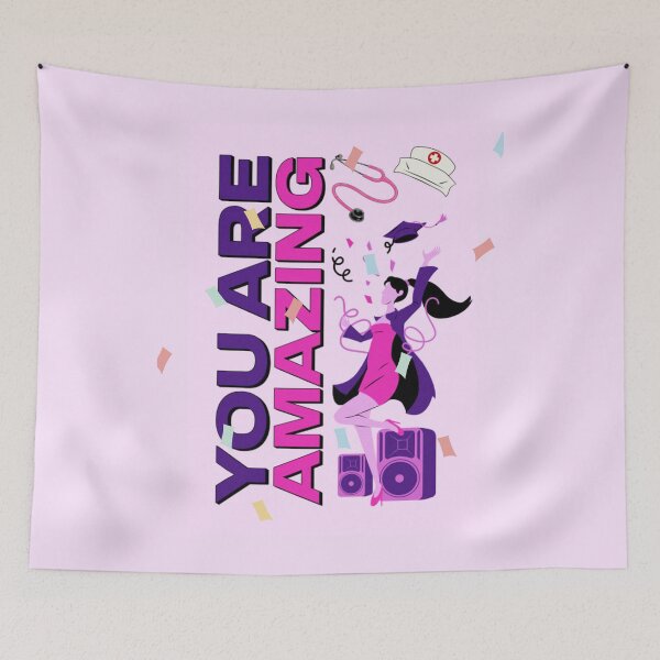 Item preview, Purple Pink Congratulations Nursing Graduate designed and sold by Tamas Das.