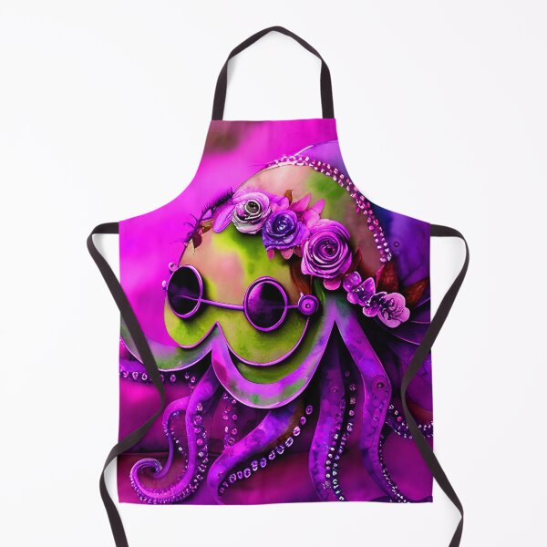 Item preview, Steampunk Octopus Retrofuturism - Lilac and Pink Cephalopod - AI Generated Art 6 of 8 designed and sold by Beachy.