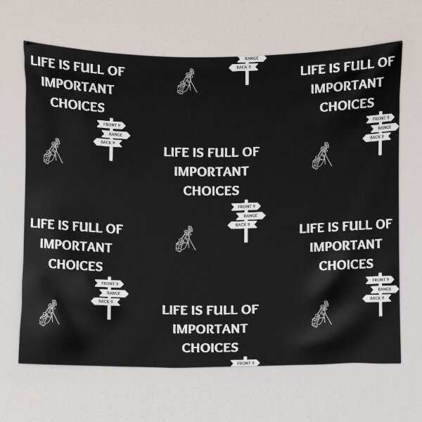 Item preview, Life is Full of Important Choices Funny Golf T-Shirt for Golf Lovers v1 designed and sold by Wit-T-Merch.
