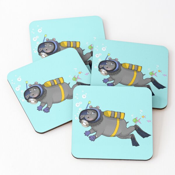 Item preview, Diver Hippo designed and sold by Hippogal.