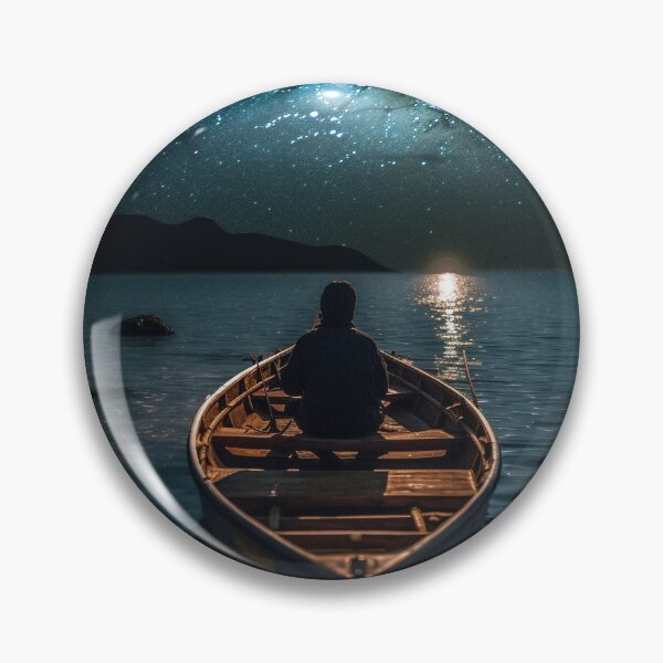 Item preview, "Starlit Journey"" - An UHD Art Piece of an Adventurous Boat Under a Star-Filled Sky, Inspired by Maranao Art and Cosmic Visions designed and sold by stateofhuman.