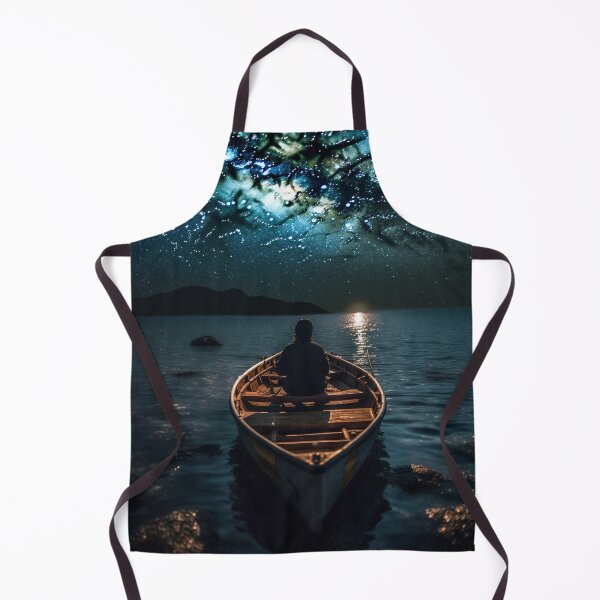 Item preview, "Starlit Journey"" - An UHD Art Piece of an Adventurous Boat Under a Star-Filled Sky, Inspired by Maranao Art and Cosmic Visions designed and sold by stateofhuman.