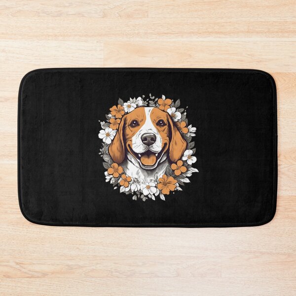 Item preview, Cute Beagle Surrounded with Blossom Flower Design Floral Art Pet Dog designed and sold by MysteriousJ.