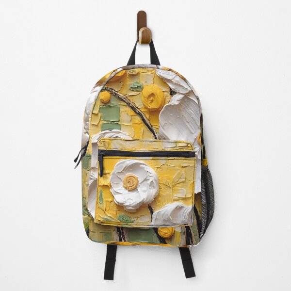 Item preview, Yellow and white flowers artistic texture impasto brush strokes abstract decorative painting16 designed and sold by UnaWu533.