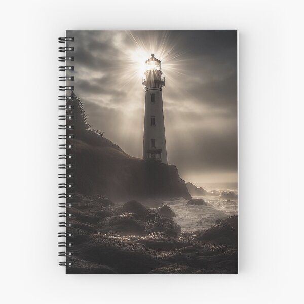 Item preview, "Storm's Beacon II" - An UHD Art Piece of a Lighthouse Against a Stormy Sea, Inspired by Jessica Drossin and Anton Semenov designed and sold by stateofhuman.