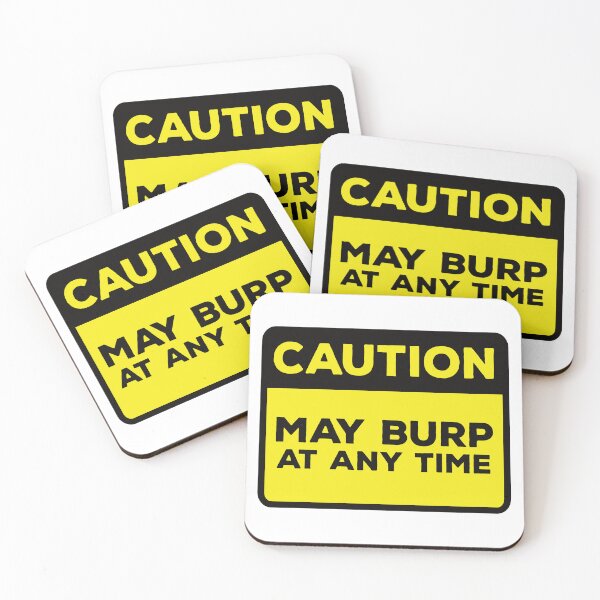 Item preview, Funny Yellow Road Sign - Caution May Burp at any Time designed and sold by Rhu Creations.